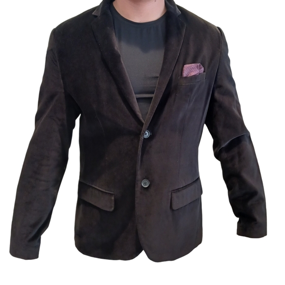 Structure Mens Sports Coat & Pocket Square Blazer Size Large Cotton Classic - Picture 1 of 10